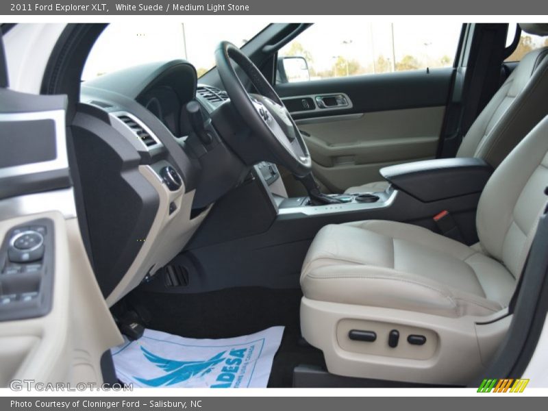 White Suede / Medium Light Stone 2011 Ford Explorer XLT