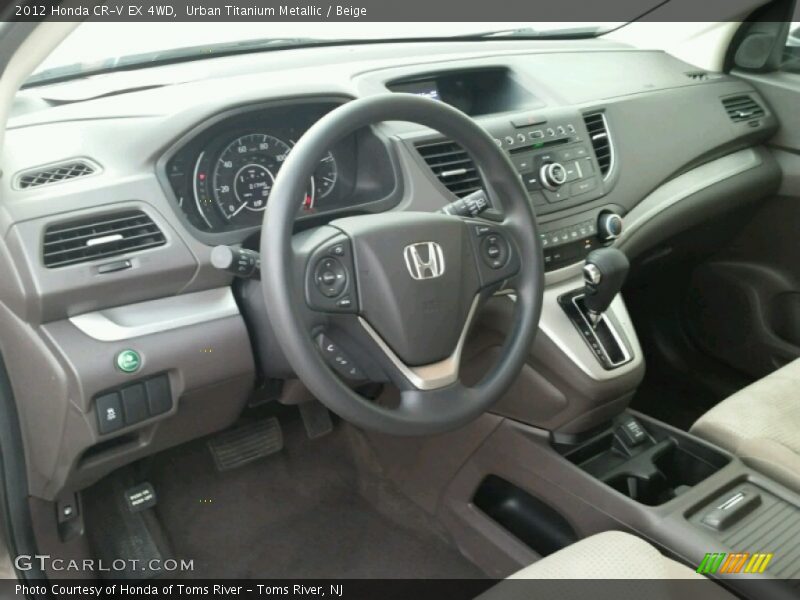 Urban Titanium Metallic / Beige 2012 Honda CR-V EX 4WD