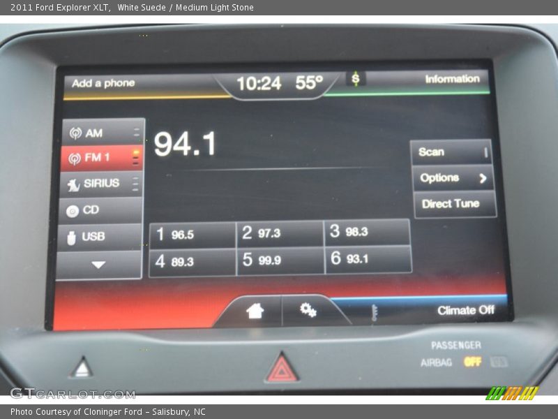 White Suede / Medium Light Stone 2011 Ford Explorer XLT