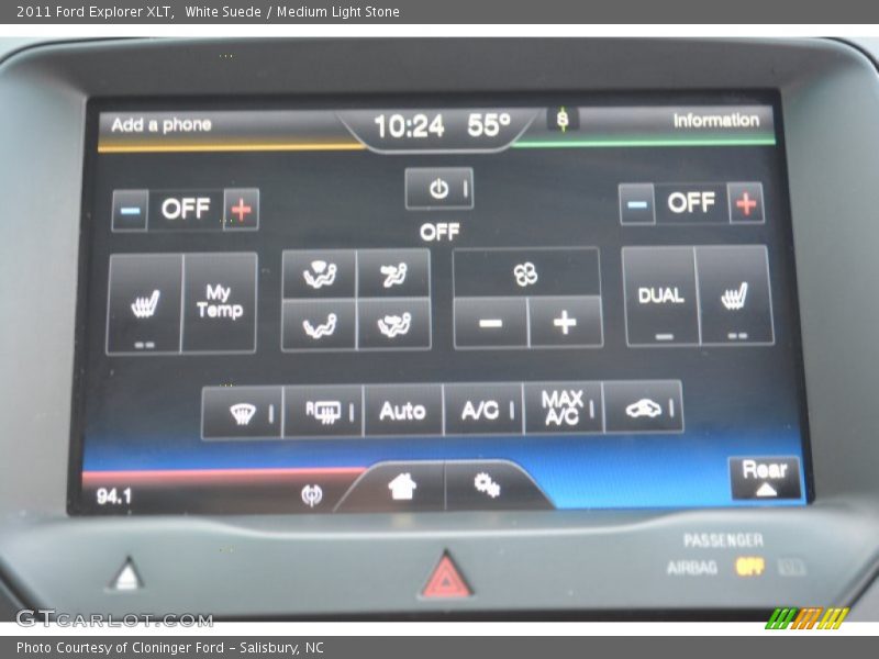 White Suede / Medium Light Stone 2011 Ford Explorer XLT