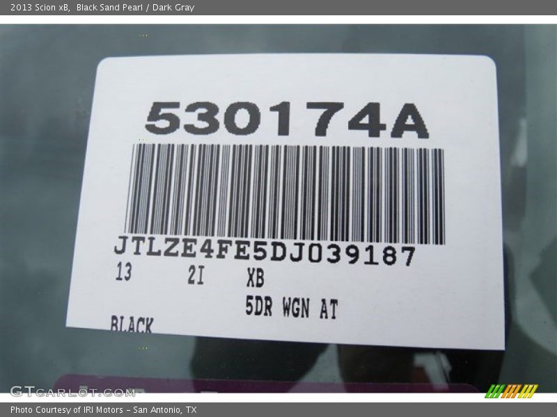 Black Sand Pearl / Dark Gray 2013 Scion xB