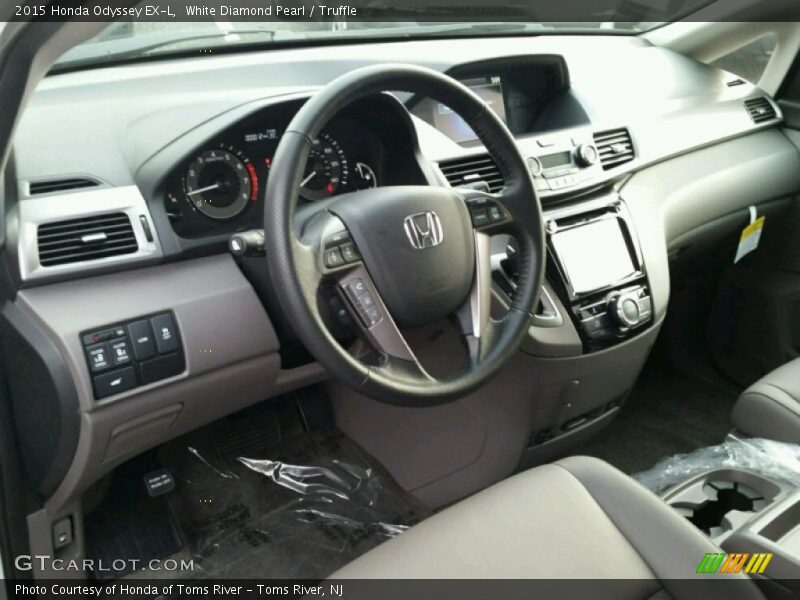 White Diamond Pearl / Truffle 2015 Honda Odyssey EX-L