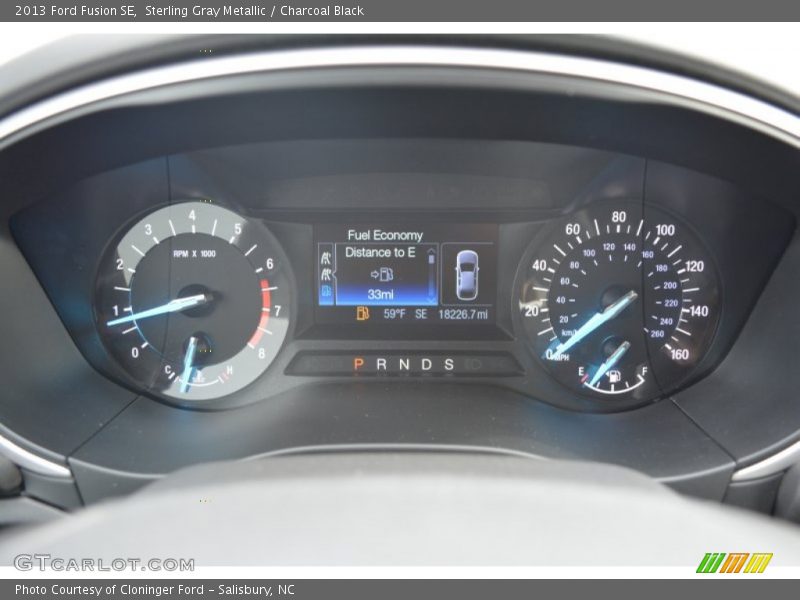 Sterling Gray Metallic / Charcoal Black 2013 Ford Fusion SE