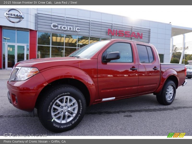 Lava Red / Steel 2015 Nissan Frontier SV Crew Cab
