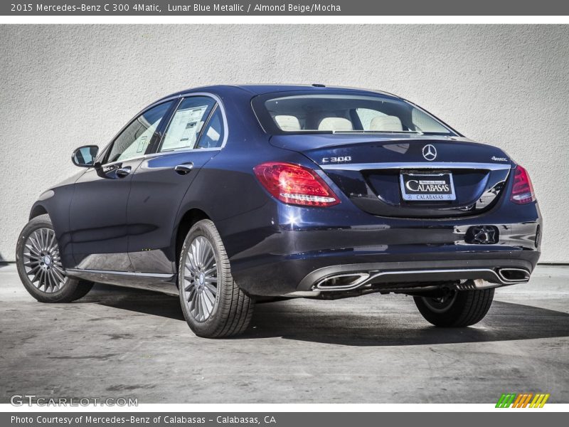 Lunar Blue Metallic / Almond Beige/Mocha 2015 Mercedes-Benz C 300 4Matic
