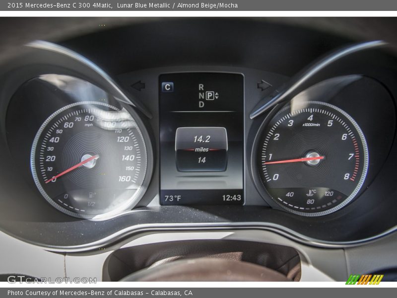 Lunar Blue Metallic / Almond Beige/Mocha 2015 Mercedes-Benz C 300 4Matic