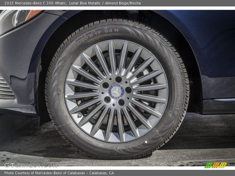 Lunar Blue Metallic / Almond Beige/Mocha 2015 Mercedes-Benz C 300 4Matic
