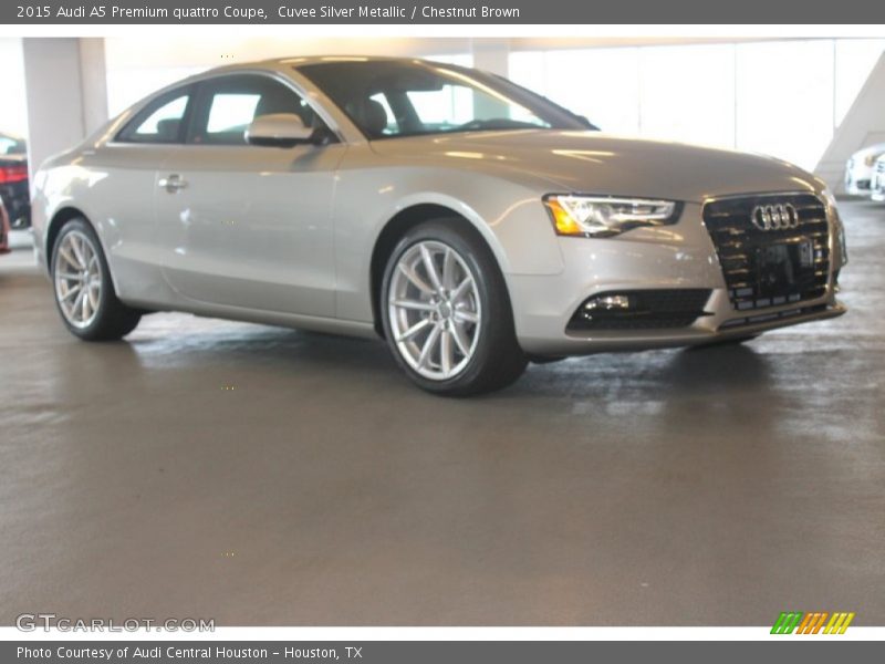 Cuvee Silver Metallic / Chestnut Brown 2015 Audi A5 Premium quattro Coupe