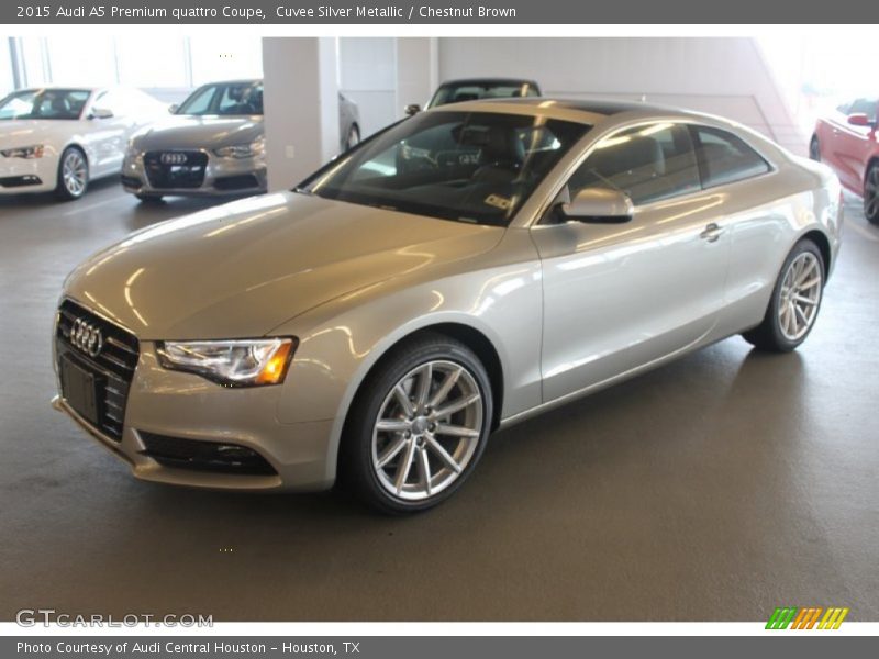 Cuvee Silver Metallic / Chestnut Brown 2015 Audi A5 Premium quattro Coupe