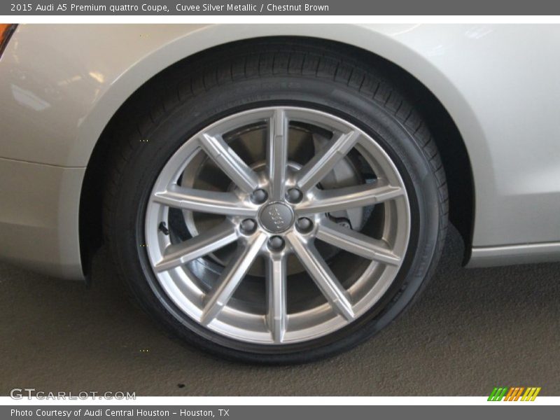 Cuvee Silver Metallic / Chestnut Brown 2015 Audi A5 Premium quattro Coupe
