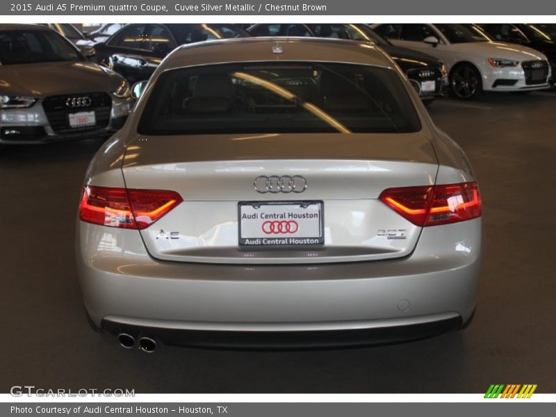 Cuvee Silver Metallic / Chestnut Brown 2015 Audi A5 Premium quattro Coupe