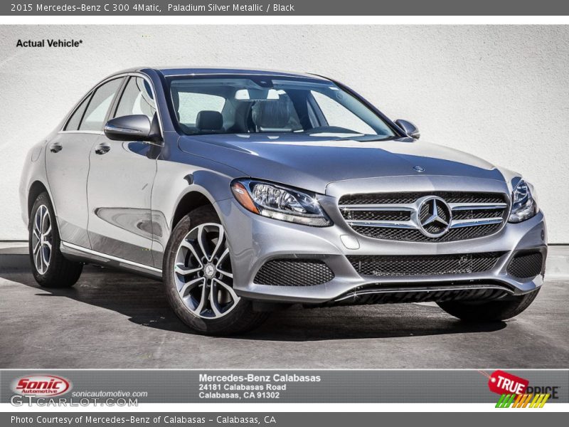 Paladium Silver Metallic / Black 2015 Mercedes-Benz C 300 4Matic