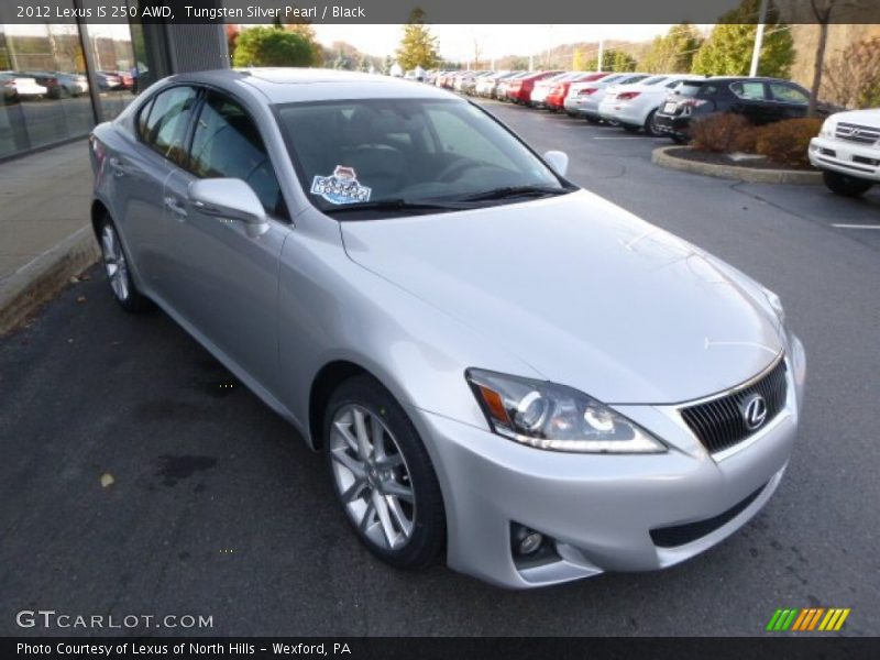Tungsten Silver Pearl / Black 2012 Lexus IS 250 AWD
