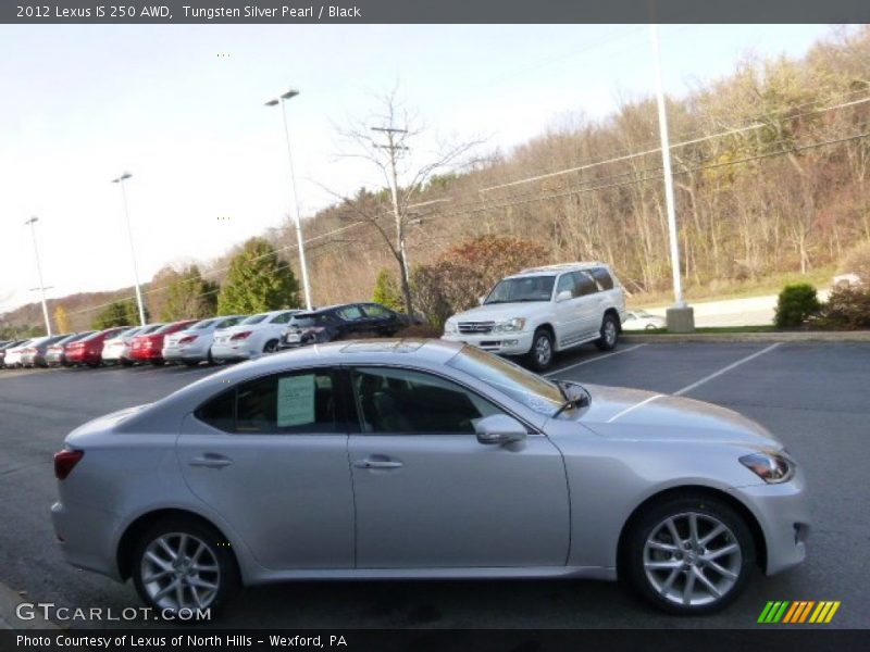 Tungsten Silver Pearl / Black 2012 Lexus IS 250 AWD