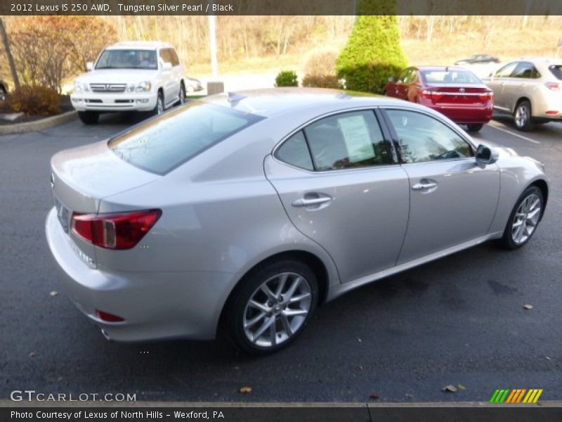 Tungsten Silver Pearl / Black 2012 Lexus IS 250 AWD