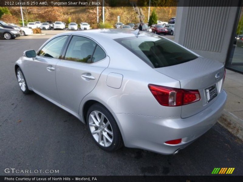 Tungsten Silver Pearl / Black 2012 Lexus IS 250 AWD