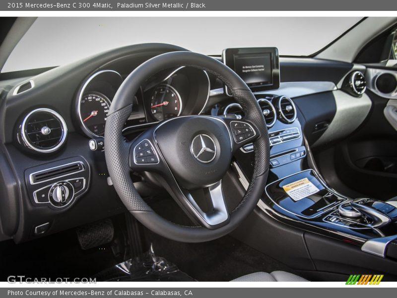 Paladium Silver Metallic / Black 2015 Mercedes-Benz C 300 4Matic