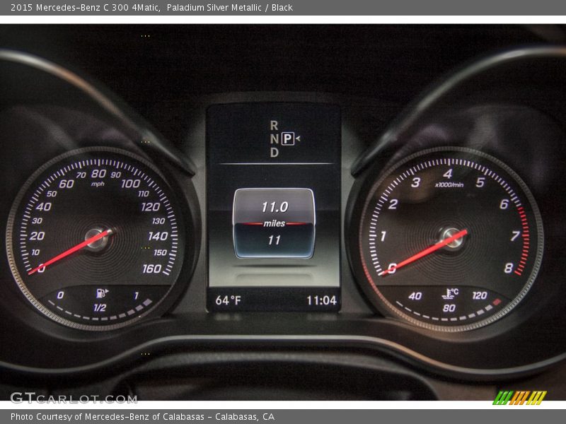 Paladium Silver Metallic / Black 2015 Mercedes-Benz C 300 4Matic