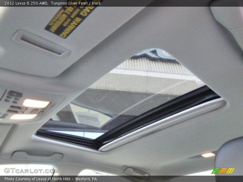 Tungsten Silver Pearl / Black 2012 Lexus IS 250 AWD