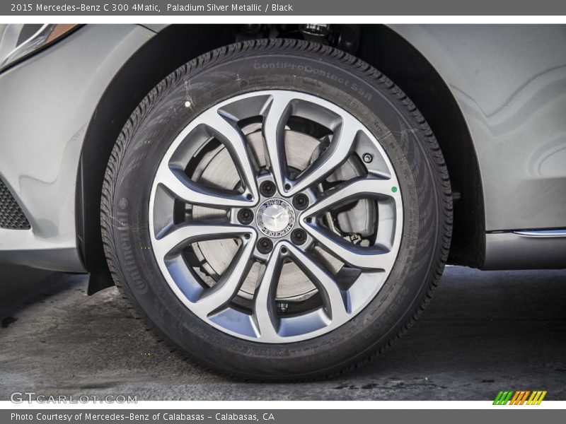 Paladium Silver Metallic / Black 2015 Mercedes-Benz C 300 4Matic