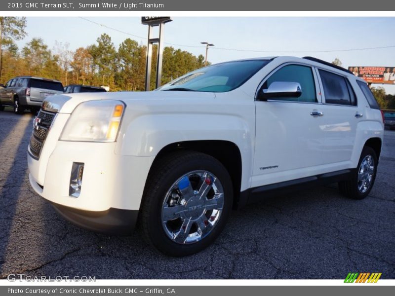 Summit White / Light Titanium 2015 GMC Terrain SLT