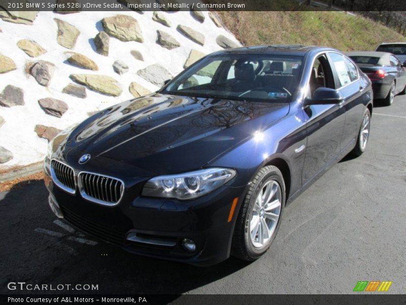 Imperial Blue Metallic / Cinnamon Brown 2015 BMW 5 Series 528i xDrive Sedan