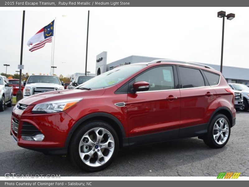 Ruby Red Metallic / Medium Light Stone 2015 Ford Escape Titanium