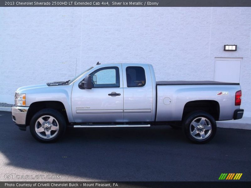 Silver Ice Metallic / Ebony 2013 Chevrolet Silverado 2500HD LT Extended Cab 4x4