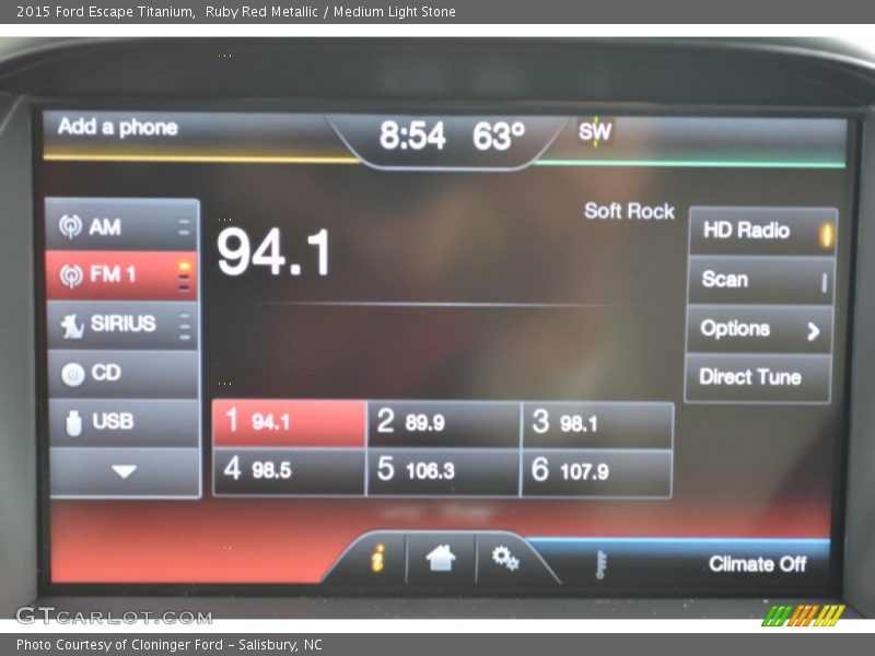 Ruby Red Metallic / Medium Light Stone 2015 Ford Escape Titanium