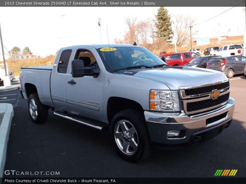 Silver Ice Metallic / Ebony 2013 Chevrolet Silverado 2500HD LT Extended Cab 4x4
