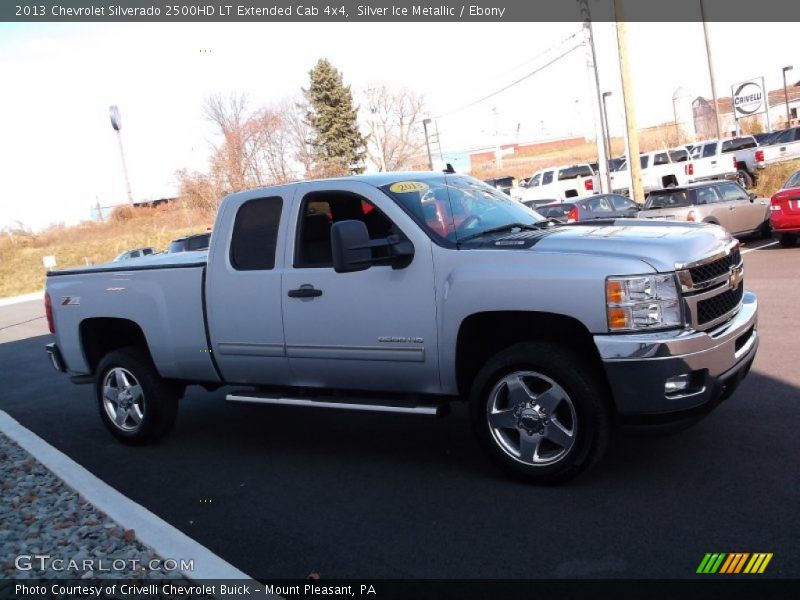 Silver Ice Metallic / Ebony 2013 Chevrolet Silverado 2500HD LT Extended Cab 4x4