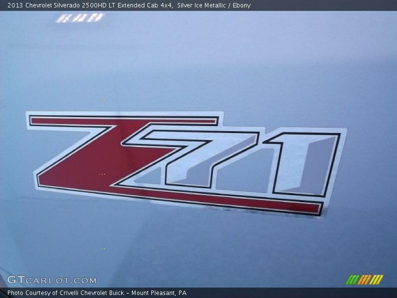 Silver Ice Metallic / Ebony 2013 Chevrolet Silverado 2500HD LT Extended Cab 4x4