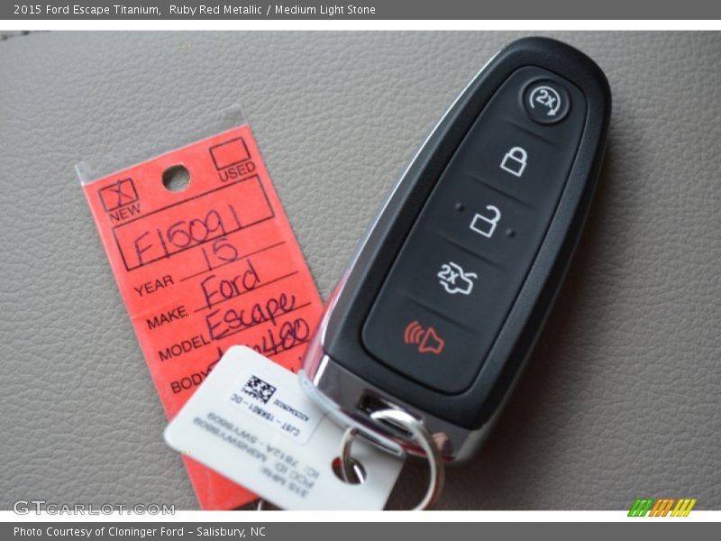 Ruby Red Metallic / Medium Light Stone 2015 Ford Escape Titanium