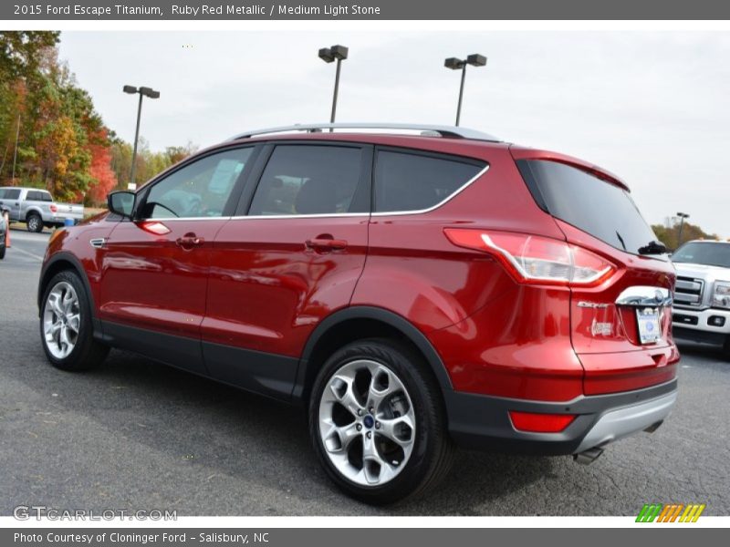 Ruby Red Metallic / Medium Light Stone 2015 Ford Escape Titanium