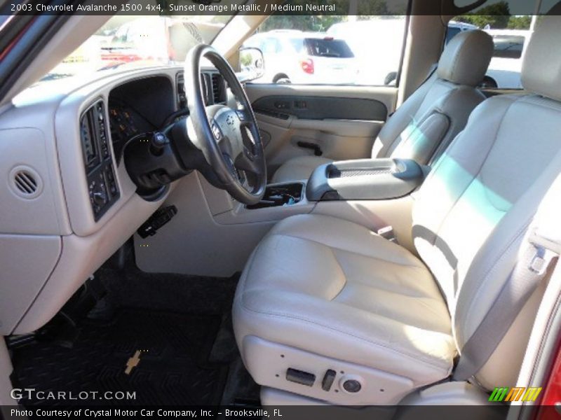 Sunset Orange Metallic / Medium Neutral 2003 Chevrolet Avalanche 1500 4x4