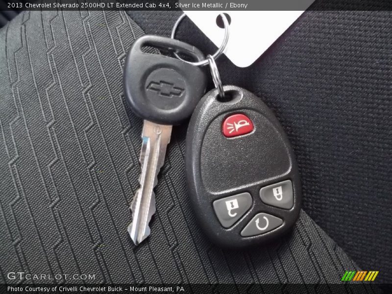 Silver Ice Metallic / Ebony 2013 Chevrolet Silverado 2500HD LT Extended Cab 4x4