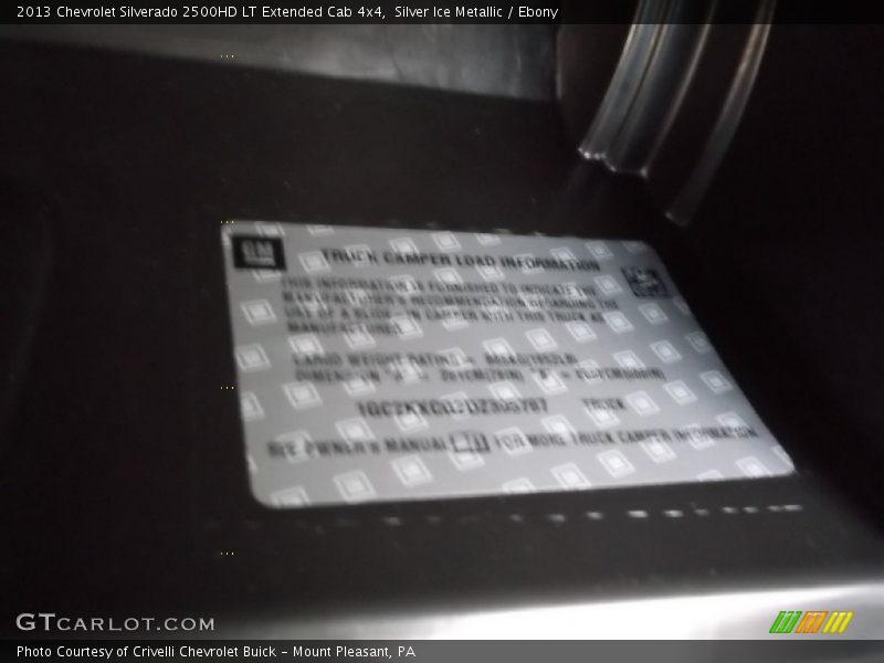 Silver Ice Metallic / Ebony 2013 Chevrolet Silverado 2500HD LT Extended Cab 4x4