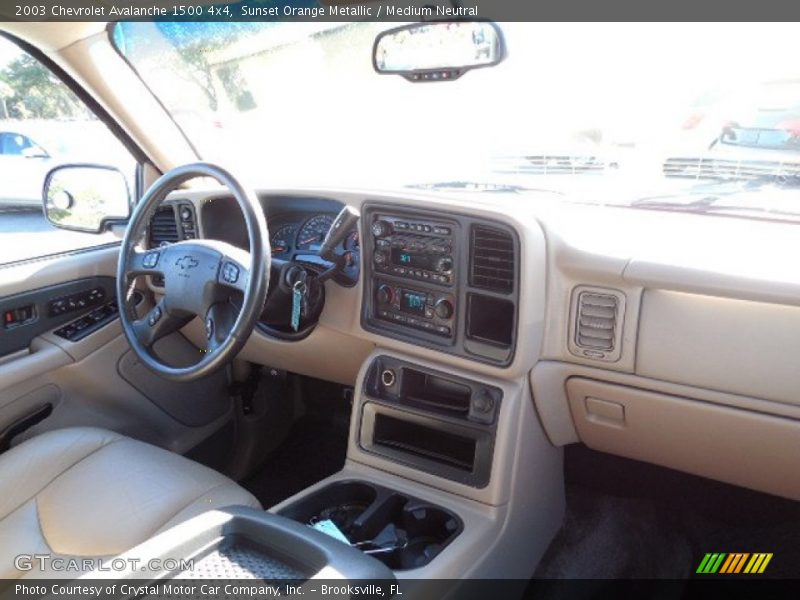 Sunset Orange Metallic / Medium Neutral 2003 Chevrolet Avalanche 1500 4x4