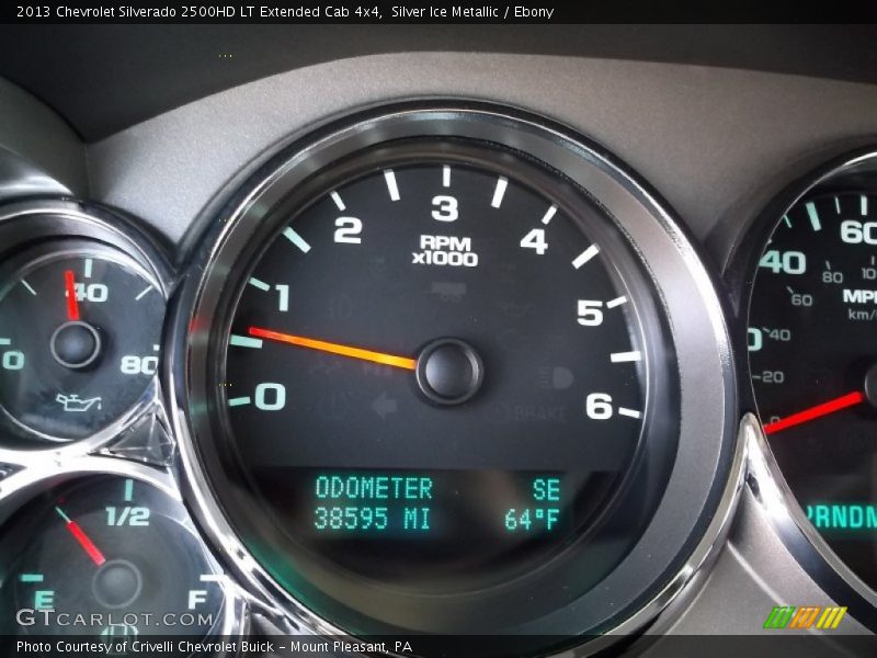 Silver Ice Metallic / Ebony 2013 Chevrolet Silverado 2500HD LT Extended Cab 4x4