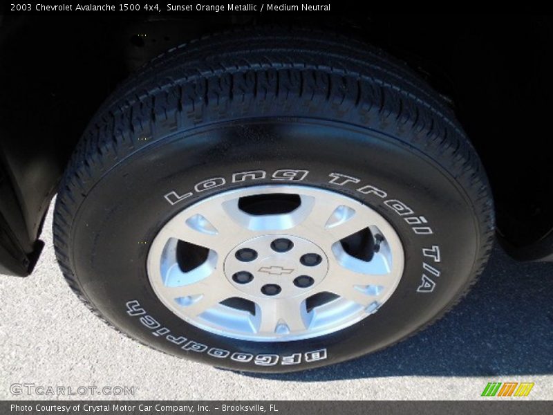 Sunset Orange Metallic / Medium Neutral 2003 Chevrolet Avalanche 1500 4x4