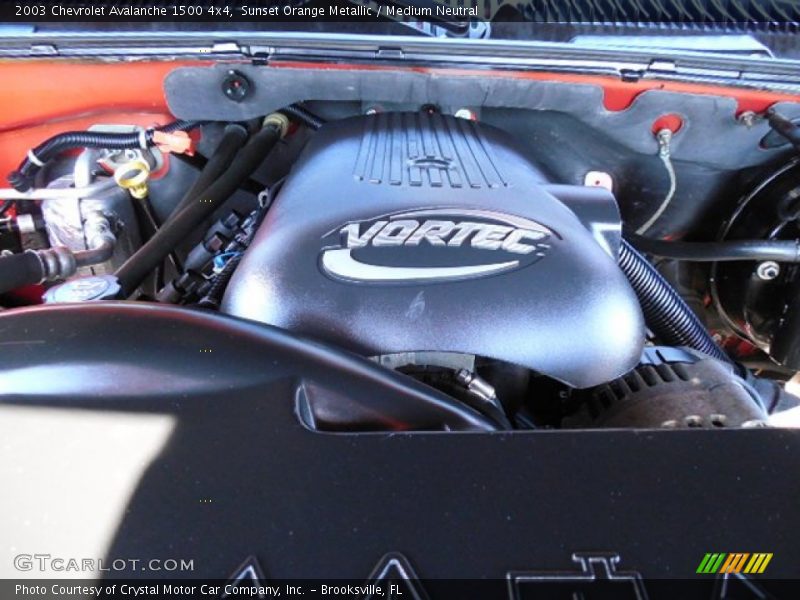 Sunset Orange Metallic / Medium Neutral 2003 Chevrolet Avalanche 1500 4x4