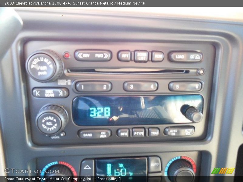 Sunset Orange Metallic / Medium Neutral 2003 Chevrolet Avalanche 1500 4x4