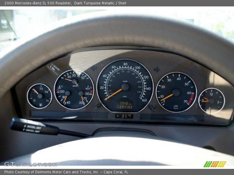 Dark Turquoise Metallic / Shell 2000 Mercedes-Benz SL 500 Roadster