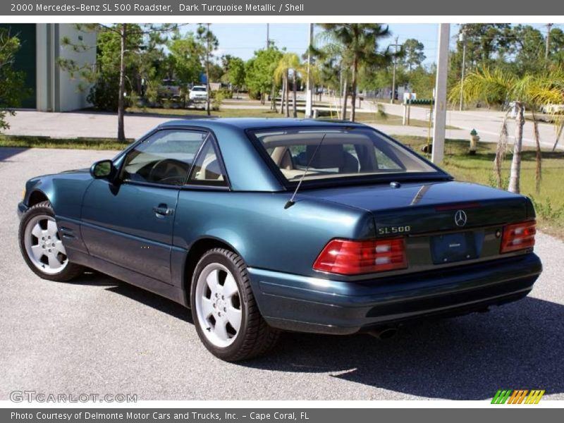 Dark Turquoise Metallic / Shell 2000 Mercedes-Benz SL 500 Roadster
