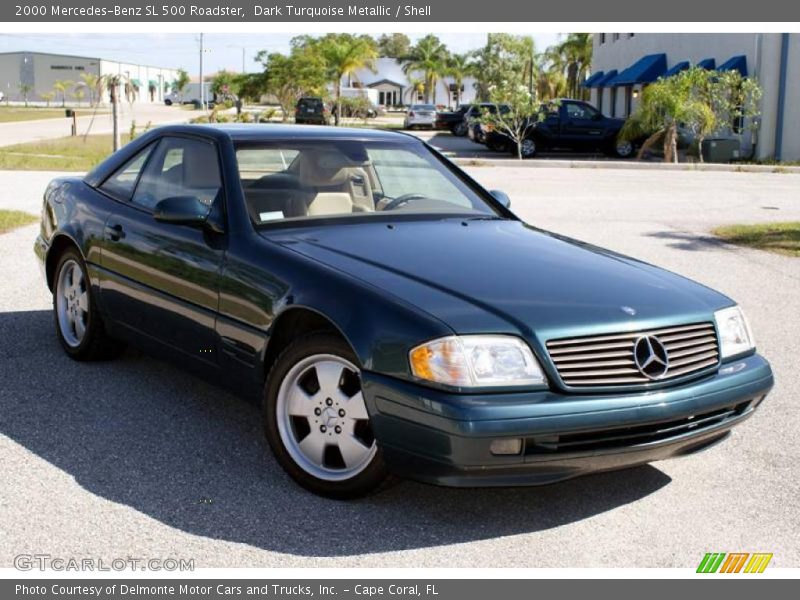 Dark Turquoise Metallic / Shell 2000 Mercedes-Benz SL 500 Roadster