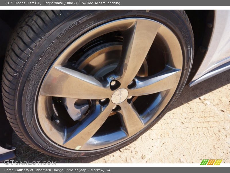Bright White / Black/Ruby Red Accent Stitching 2015 Dodge Dart GT
