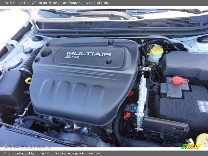 Bright White / Black/Ruby Red Accent Stitching 2015 Dodge Dart GT
