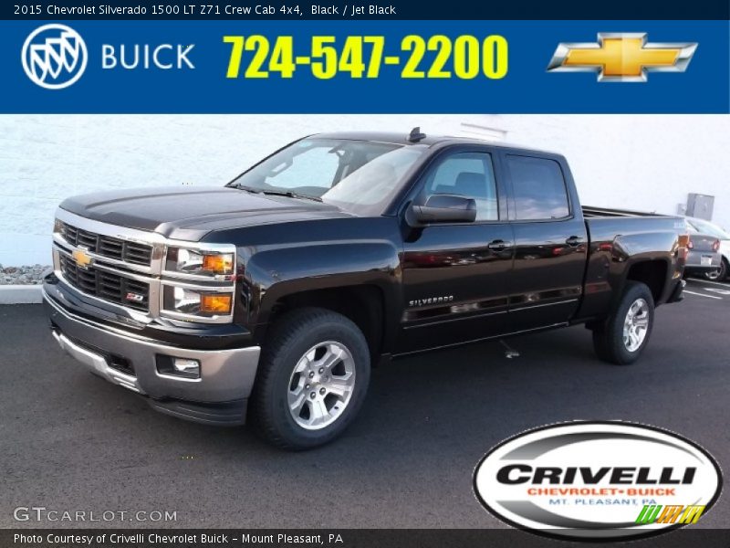 Black / Jet Black 2015 Chevrolet Silverado 1500 LT Z71 Crew Cab 4x4