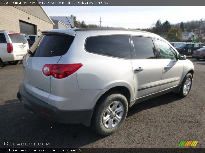 Silver Ice Metallic / Dark Gray/Light Gray 2011 Chevrolet Traverse LS