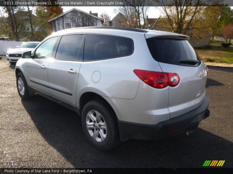 Silver Ice Metallic / Dark Gray/Light Gray 2011 Chevrolet Traverse LS